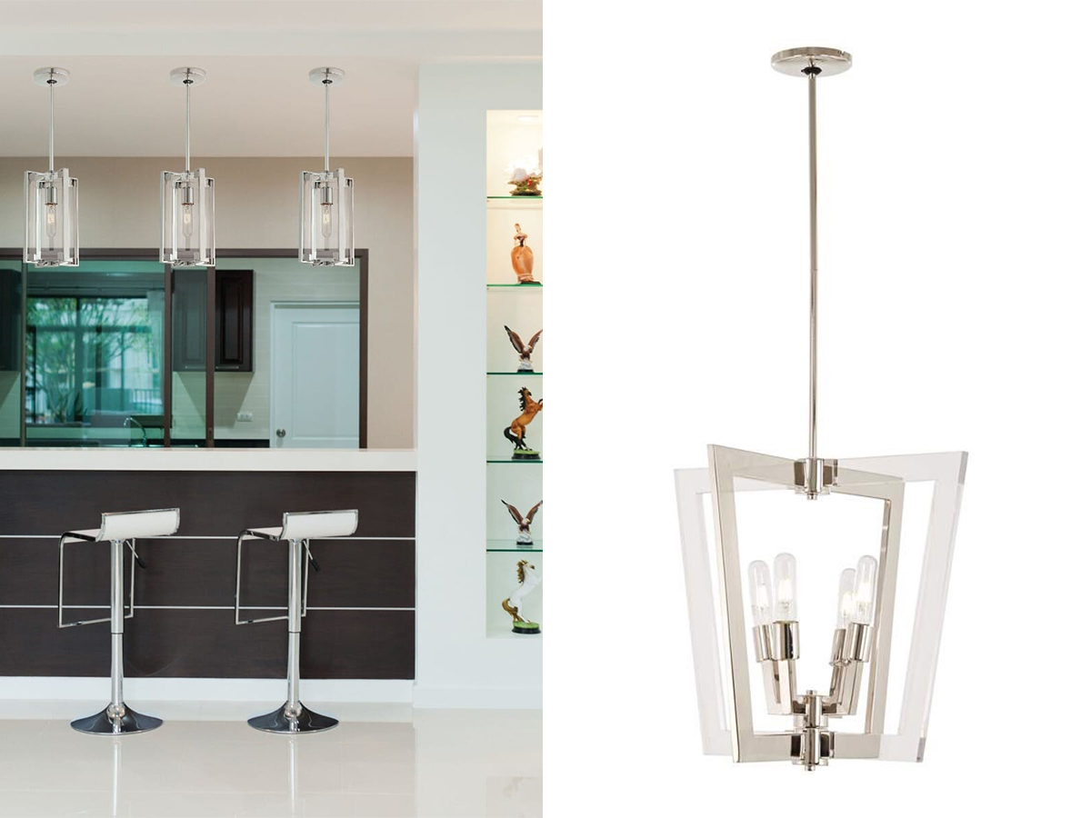 Lucite pendant deals light