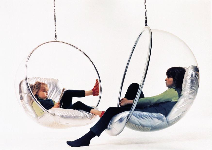 Clear Bubble Hanging Chair with Chrome Chain