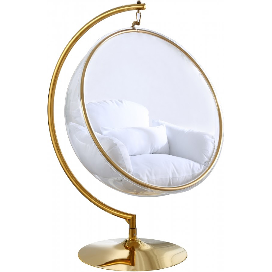 Gold Bubble Chair with Stand