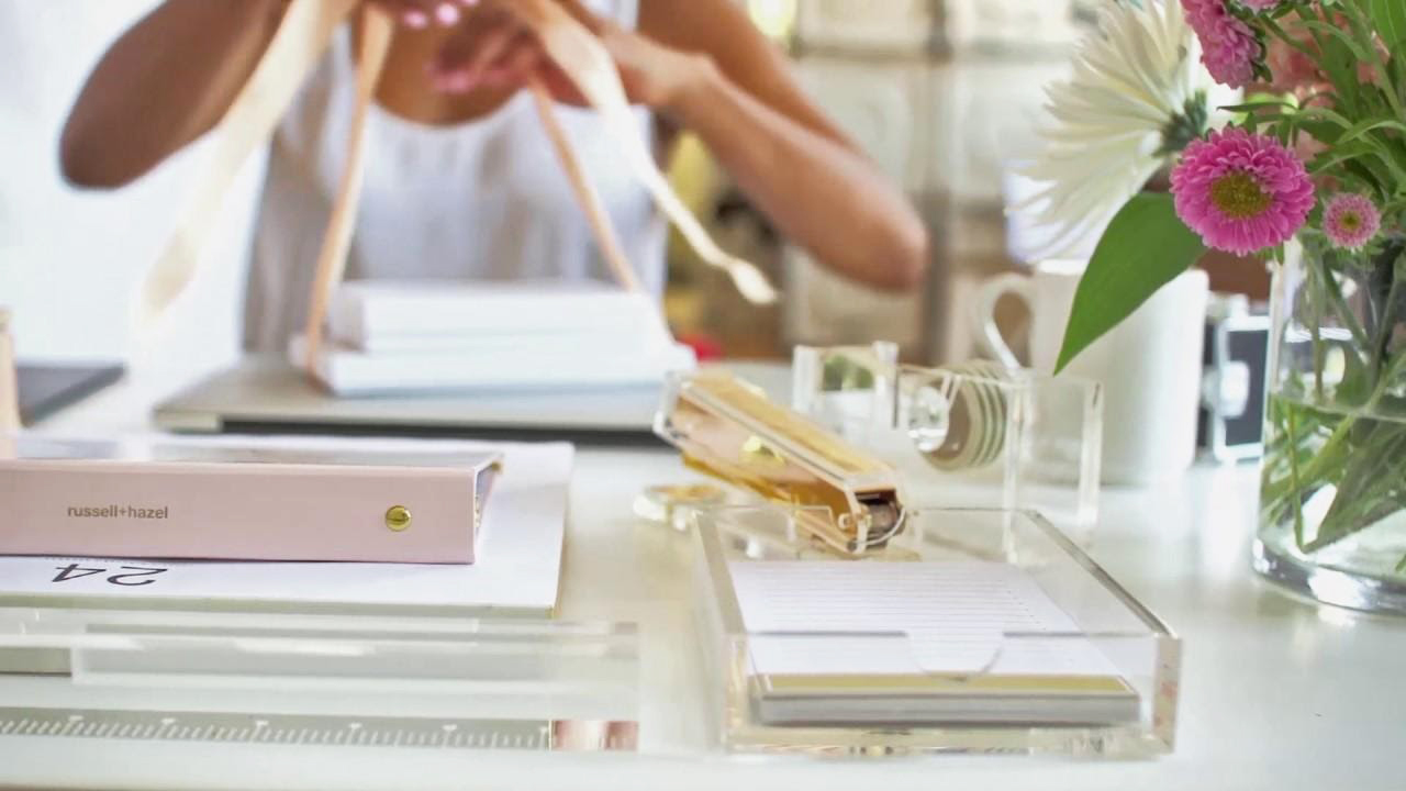 Clear Acrylic Stapler and Other Desk Accessories